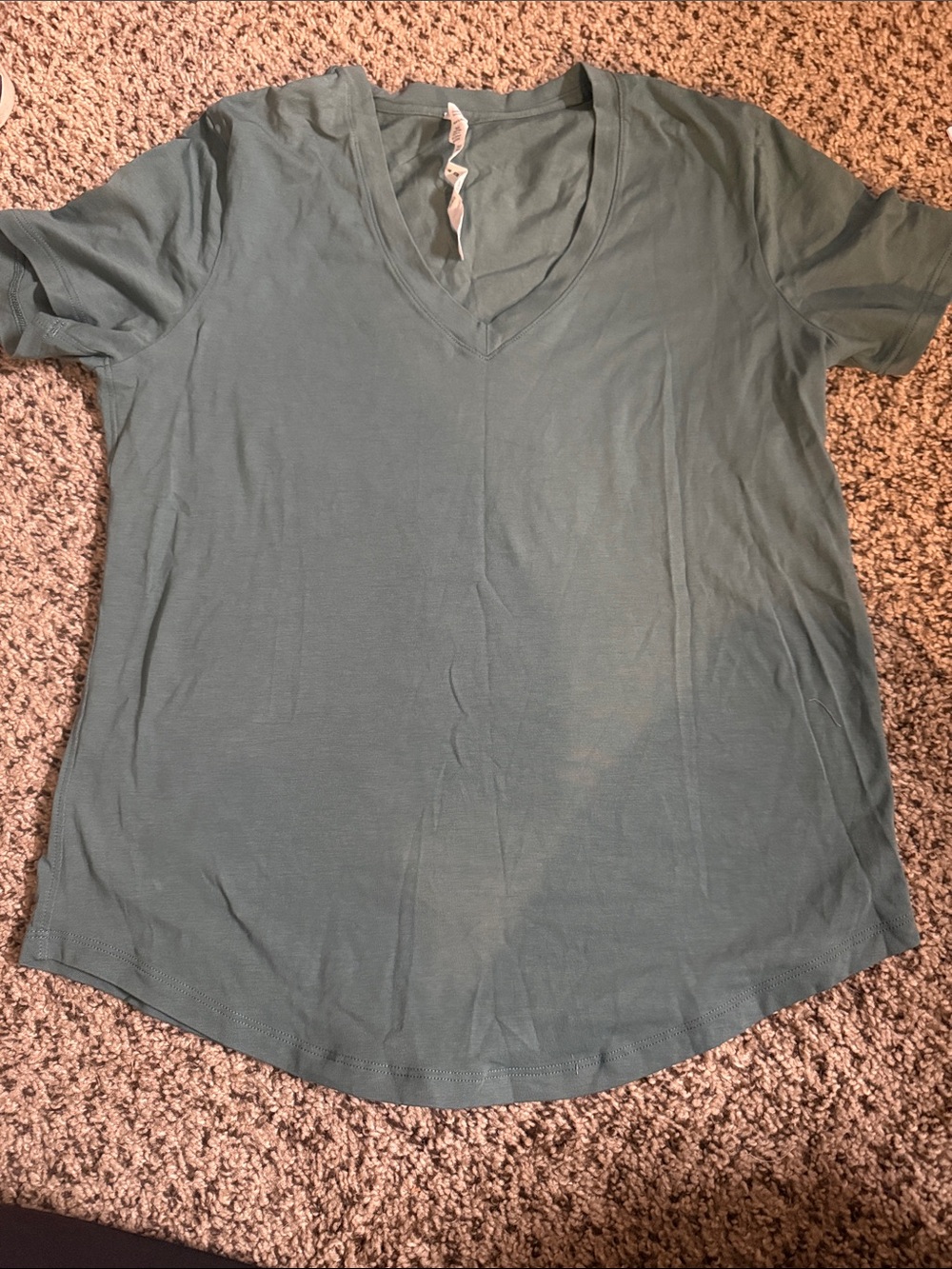 Lululemon Love Tee V Pima Cotton V-Neck Green Size 2
